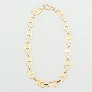 Bagatiba, New Gold Brushed Tab Necklace